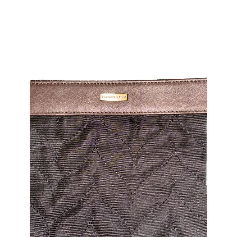 Travelon Wristlet Wallet Anti Theft Black Satin Credit Cards Minimalist 11 X 7